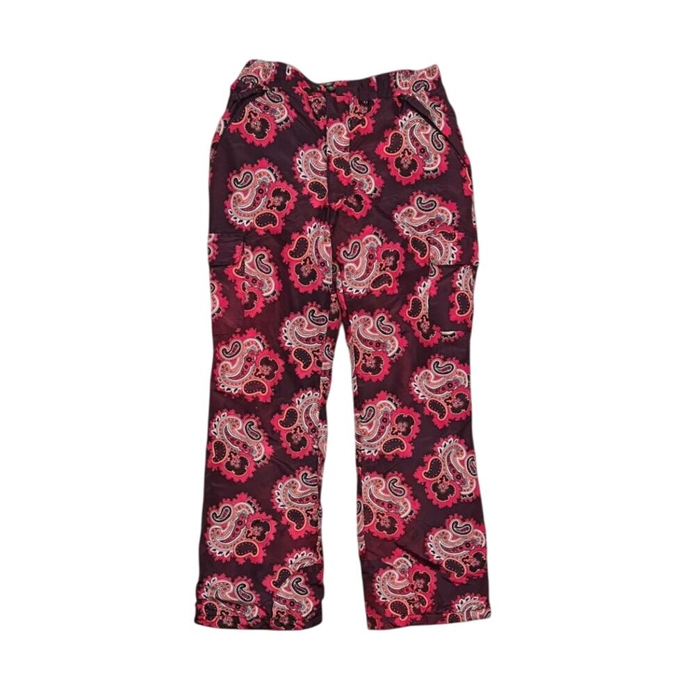 ★ Snozu Glacier Shield Insulated Paisley Pattern Wide-Leg Snow Pants ★